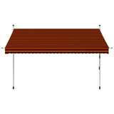 NNEVL Manual Retractable Awning 300 cm Orange and Brown