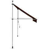NNEVL Manual Retractable Awning 300 cm Orange and Brown