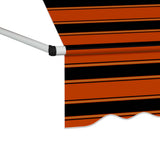 NNEVL Manual Retractable Awning 350 cm Orange and Brown