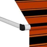 NNEVL Manual Retractable Awning 350 cm Orange and Brown