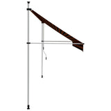 NNEVL Manual Retractable Awning 400 cm Orange and Brown