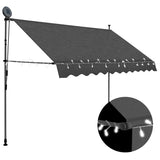 NNEVL Manual Retractable Awning with LED 300 cm Anthracite