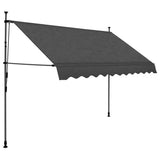 NNEVL Manual Retractable Awning with LED 300 cm Anthracite