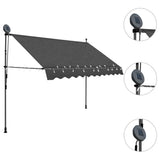 NNEVL Manual Retractable Awning with LED 300 cm Anthracite