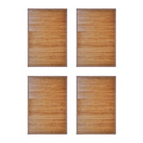NNEVL Bamboo Bath Mats 4 pcs 60 x 90 cm Brown
