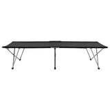 NNEVL Camping Bed 206x75x45 cm XXL Black