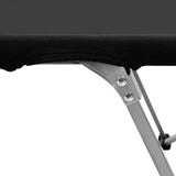 NNEVL Camping Bed 206x75x45 cm XXL Black