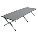 NNEVL Camping Bed 190x74x47 cm XL Grey