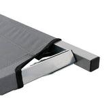 NNEVL Camping Bed 190x74x47 cm XL Grey
