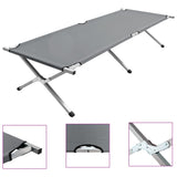 NNEVL Camping Bed 210x80x48 cm XXL Grey