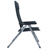 NNEVL Reclining Garden Chairs 2 pcs Aluminium Black
