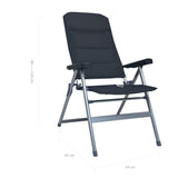 NNEVL Reclining Garden Chairs 2 pcs Aluminium Black