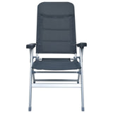 NNEVL Reclining Garden Chairs 2 pcs Aluminium Grey