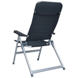NNEVL Reclining Garden Chairs 2 pcs Aluminium Grey
