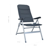 NNEVL Reclining Garden Chairs 2 pcs Aluminium Grey