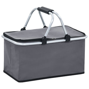 NNEVL Foldable Cool Bag Grey 46x27x23 cm Aluminium