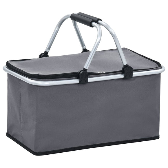 NNEVL Foldable Cool Bag Grey 46x27x23 cm Aluminium