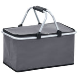 NNEVL Foldable Cool Bag Grey 46x27x23 cm Aluminium