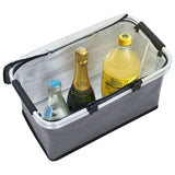 NNEVL Foldable Cool Bag Grey 46x27x23 cm Aluminium
