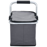 NNEVL Foldable Cool Bag Grey 46x27x23 cm Aluminium