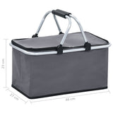 NNEVL Foldable Cool Bag Grey 46x27x23 cm Aluminium