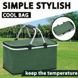 NNEVL Foldable Cool Bag Green 46x27x23 cm Aluminium