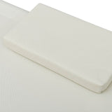 NNEVL Outdoor Lounge Bed with Canopy and Pillows Cream White