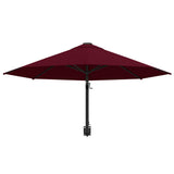 NNEVL Wall-Mounted Parasol with Metal Pole 300 cm Burgundy