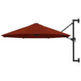 NNEVL Wall-Mounted Parasol with Metal Pole 300 cm Terracotta