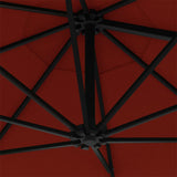 NNEVL Wall-Mounted Parasol with Metal Pole 300 cm Terracotta