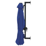 NNEVL Wall-Mounted Parasol with Metal Pole 300 cm Blue