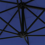 NNEVL Wall-Mounted Parasol with Metal Pole 300 cm Blue