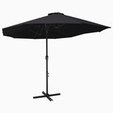 NNEVL Outdoor Parasol with Aluminium Pole 460x270 cm Black
