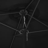 NNEVL Outdoor Parasol with Aluminium Pole 460x270 cm Black