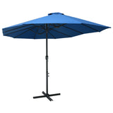 NNEVL Outdoor Parasol with Aluminium Pole 460x270 cm Blue