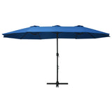 NNEVL Outdoor Parasol with Aluminium Pole 460x270 cm Blue