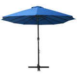NNEVL Outdoor Parasol with Aluminium Pole 460x270 cm Blue
