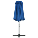 NNEVL Outdoor Parasol with Aluminium Pole 460x270 cm Blue