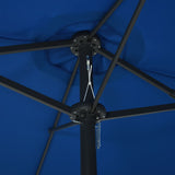 NNEVL Outdoor Parasol with Aluminium Pole 460x270 cm Blue