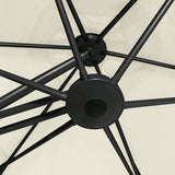 NNEVL Outdoor Parasol with Steel Pole 300 cm Sand White