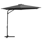 NNEVL Outdoor Parasol with Steel Pole 300x250 cm Anthracite