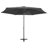 NNEVL Outdoor Parasol with Steel Pole 300x250 cm Anthracite