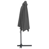 NNEVL Outdoor Parasol with Steel Pole 300x250 cm Anthracite