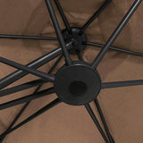 NNEVL Outdoor Parasol with Steel Pole 300 cm Taupe