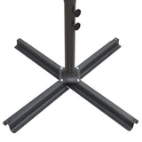 NNEVL Double Parasol with Steel Pole 250x250 cm Black