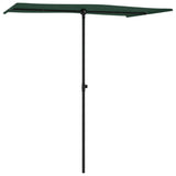 NNEVL Outdoor Parasol with Aluminium Pole 180x110 cm Green