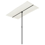 NNEVL Outdoor Parasol with Aluminium Pole 180x110 cm Sand White