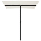 NNEVL Outdoor Parasol with Aluminium Pole 180x110 cm Sand White