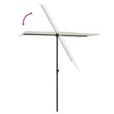 NNEVL Outdoor Parasol with Aluminium Pole 180x110 cm Sand White