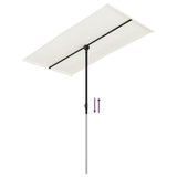 NNEVL Outdoor Parasol with Aluminium Pole 180x110 cm Sand White